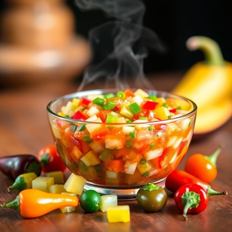 Sauce Créole Express au Concombre et Piments Végétariens