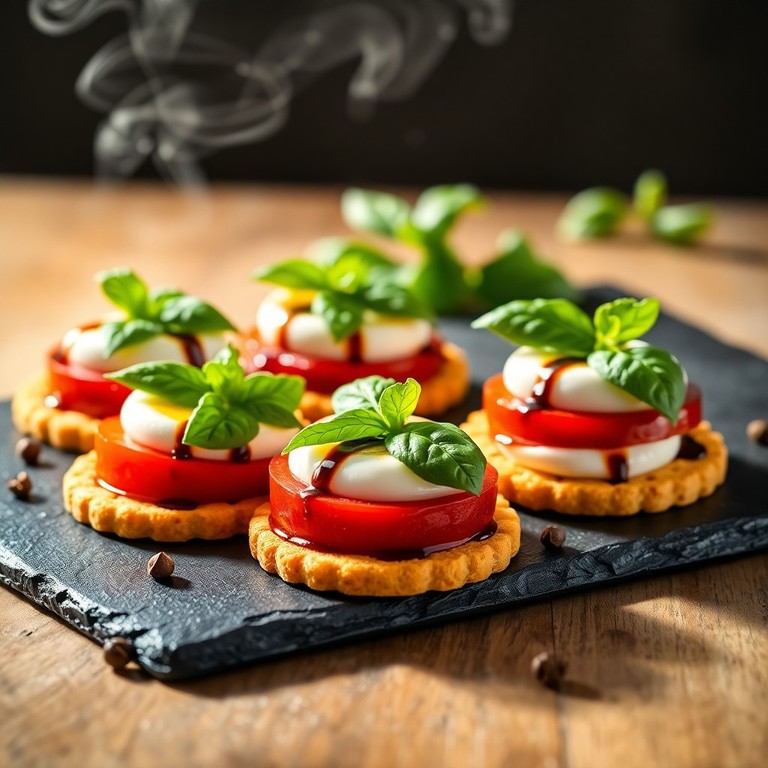 Knapperige Cracker Caprese Salade