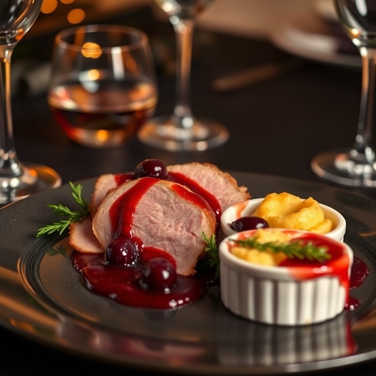 Helstekt Ankbröst med körsbärsås och potatisgratäng