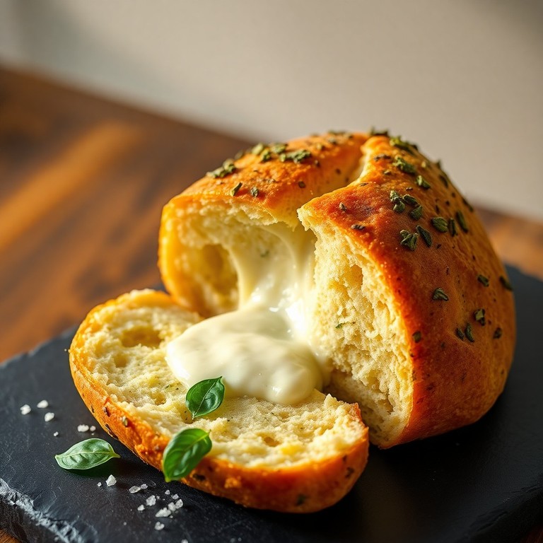 Pan de Queso Relleno de Mozzarella y Hierbas Provenzales