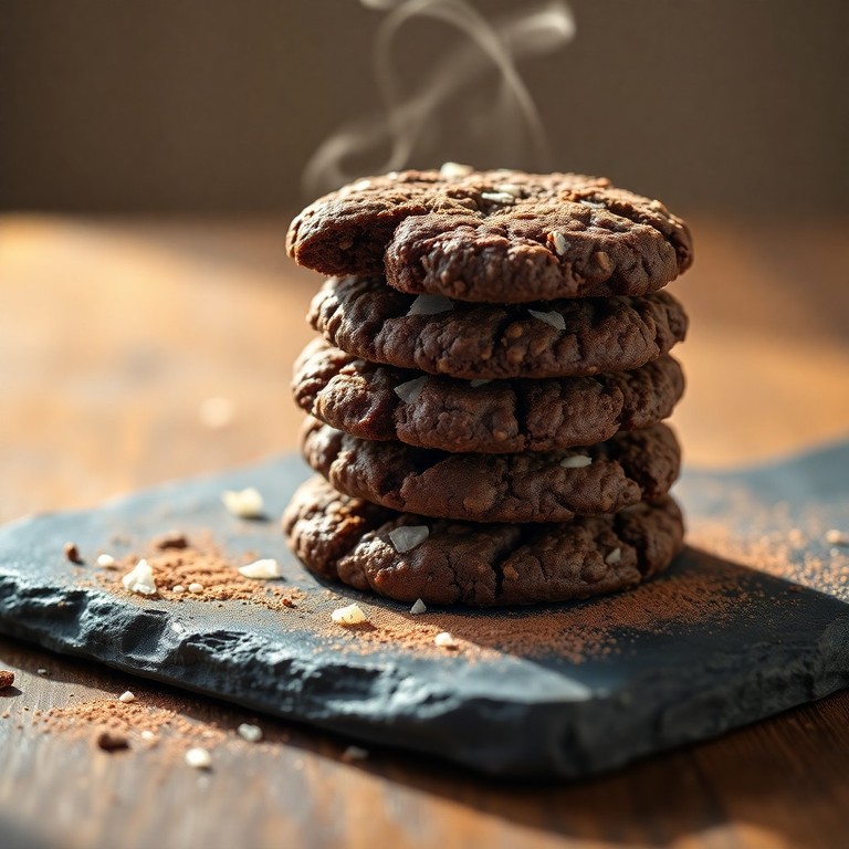 Cookies Rústicos de Aveia e Cacau com Lascas de Coco