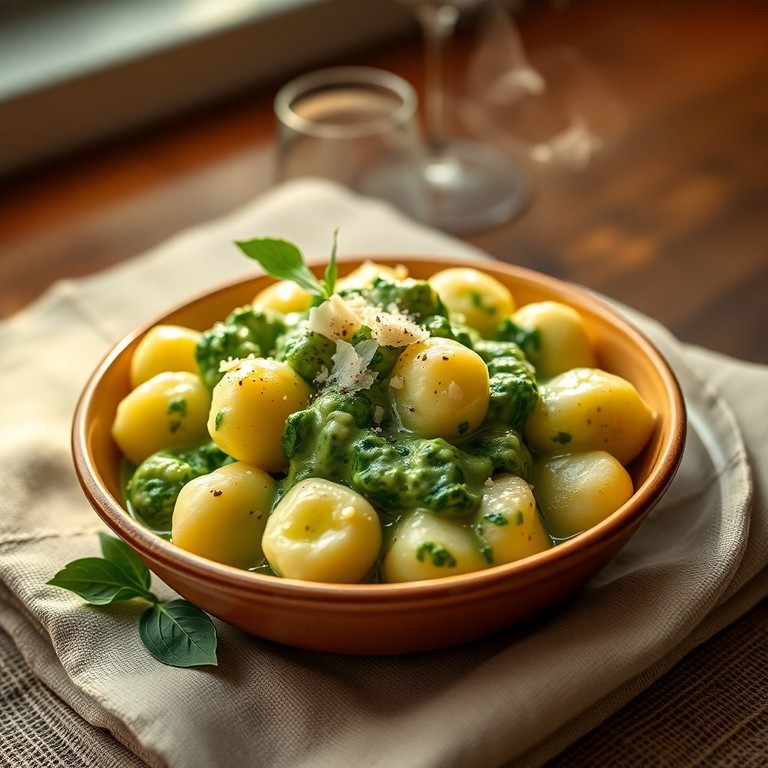 Gnocchi Morbidi con Crema di Spinaci e Ricotta
