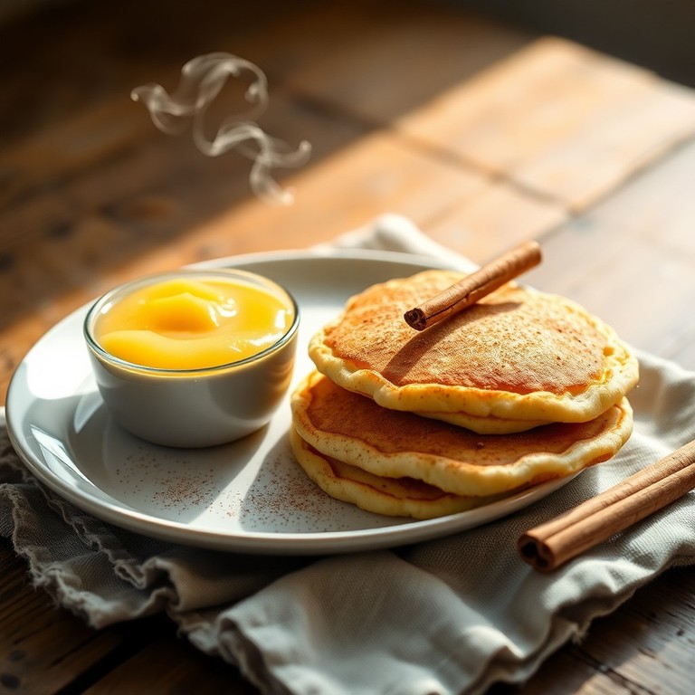 Schwäbische Quarkplätzchen mit Apfelmus