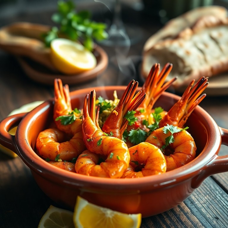 Gambones al Ajillo Picantes con Un Toque Cítrico