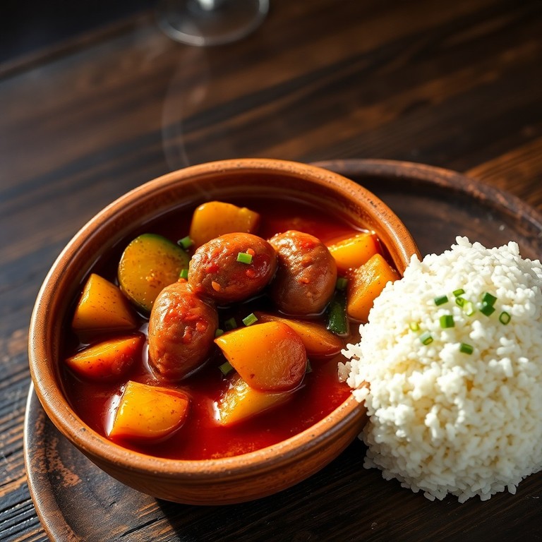 Estofado Rústico de Salchichas y Papas con Aromas de Pimentón