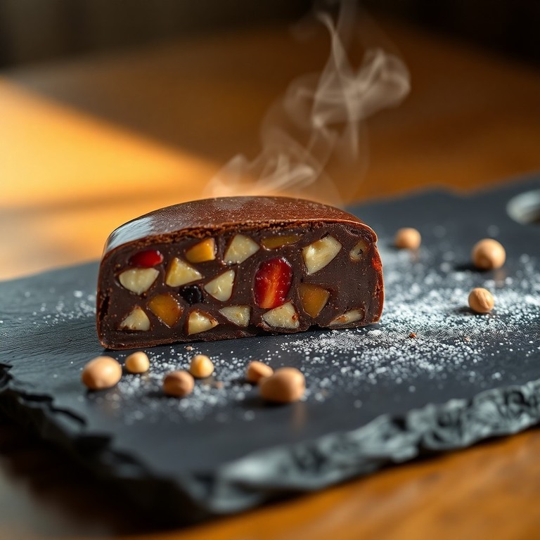 Turrón de Chocolate Negro Cremoso con Frutos Secos