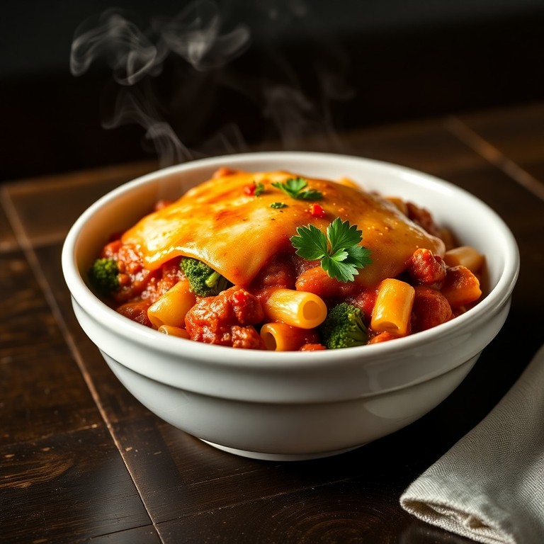 Baked Ziti with Broccoli Rabe and Reduced Sausage