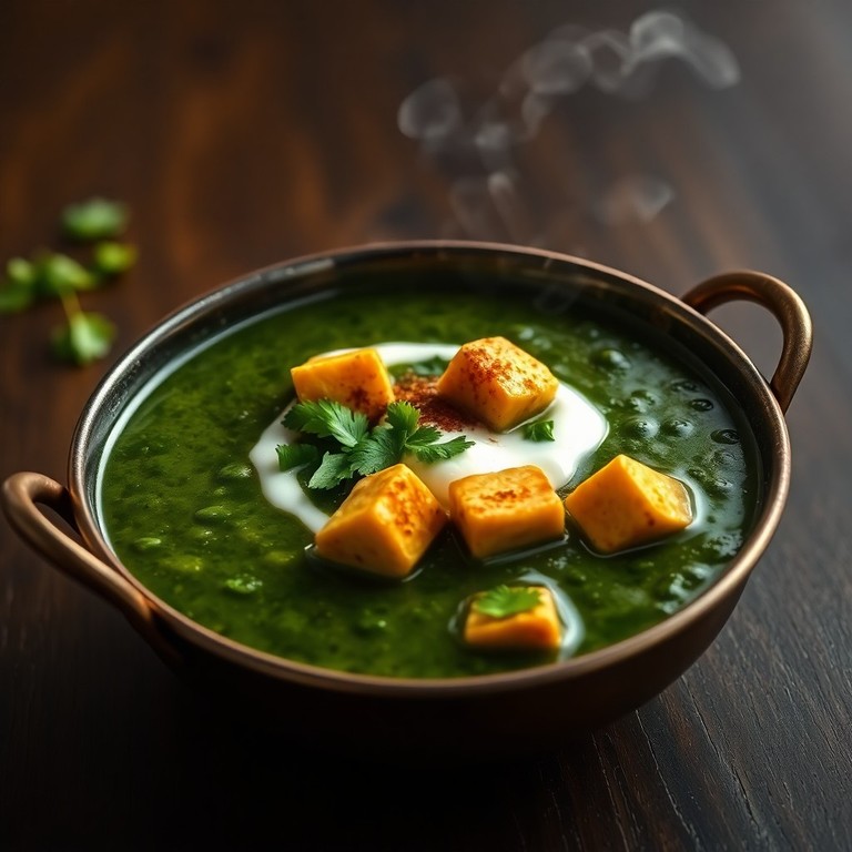 Quick Tofu Palak Paneer Style Curry