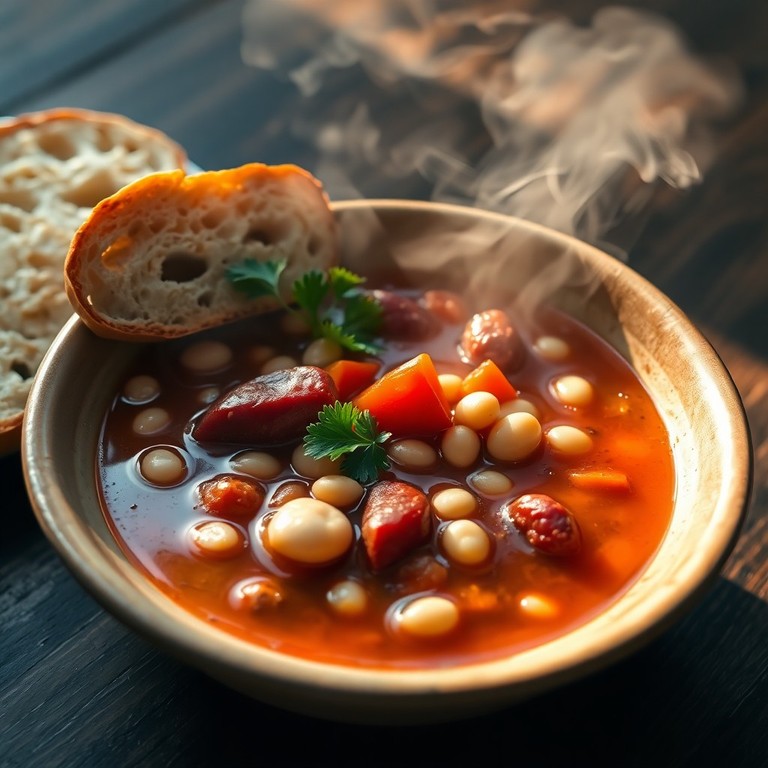 Serbische Bohnensuppe mit Debrezinern