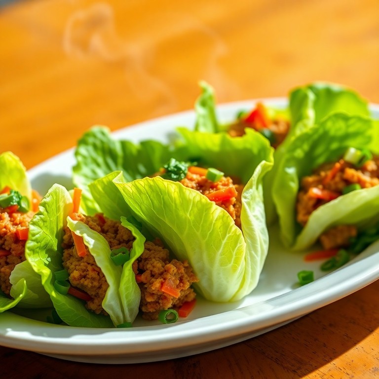 Rollitos de Lechuga Rellenos de Pavo con toque de jengibre