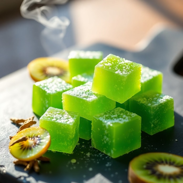 Bonbons Acidulés Kiwi-Verveine à la Pectine