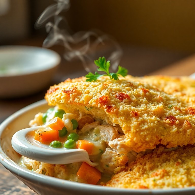 Torta Desconstruída de Frango com Crosta Suíça