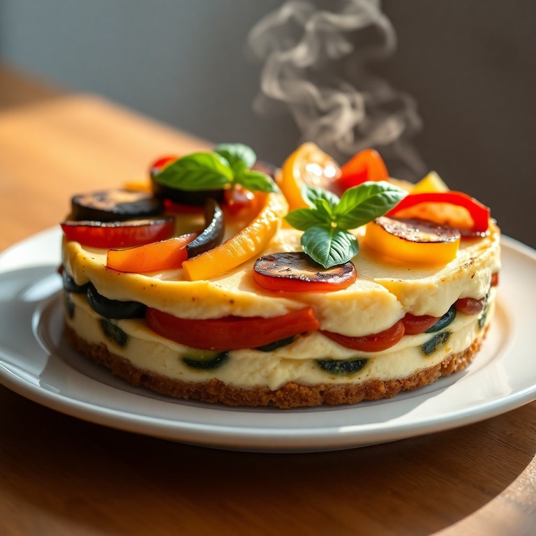Cheesecake Salé aux Légumes Méditerranéens Grillés