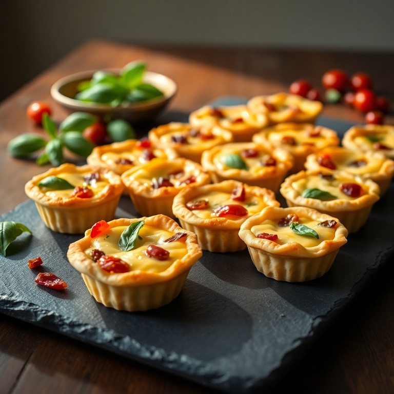 Sun-Dried Tomato and Basil Mini Vegan Quiches
