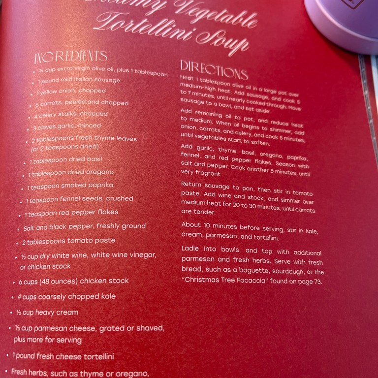 Creamy Vegetable Tortellini Soup