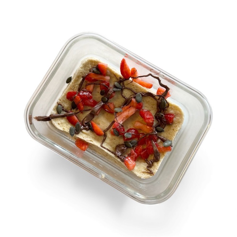 Proteinboostad bananpannkaka (micro eller ugn)