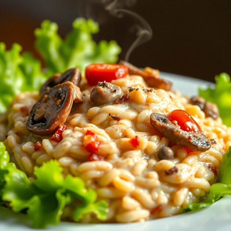 Грибное Ризотто с Томатным Акцентом