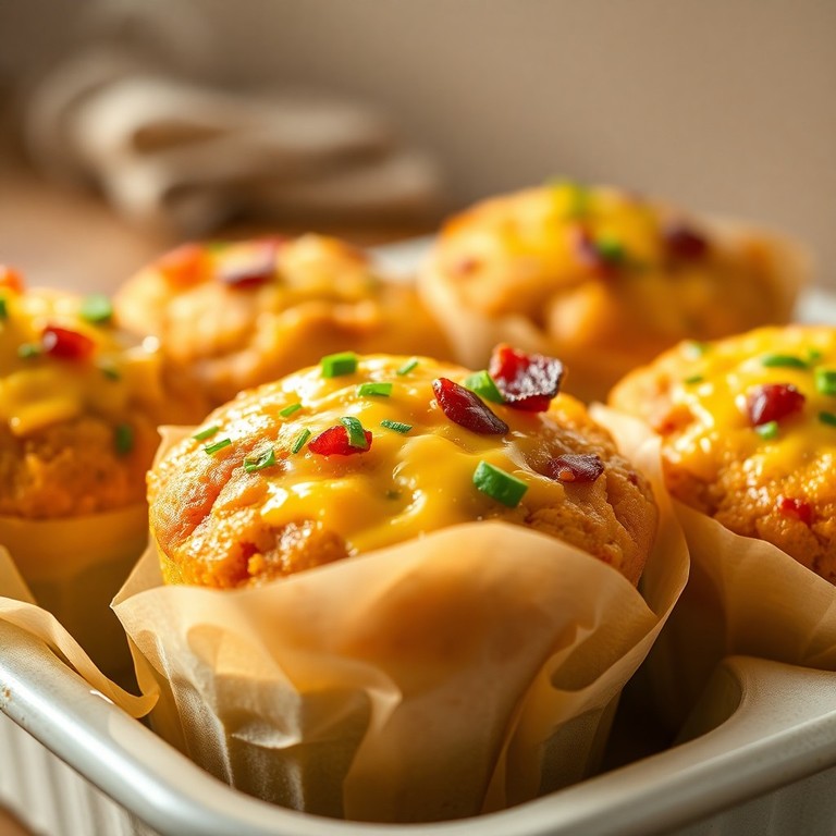Muffins Salés Moelleux à l'Igname, Œufs et Bacon Fumé