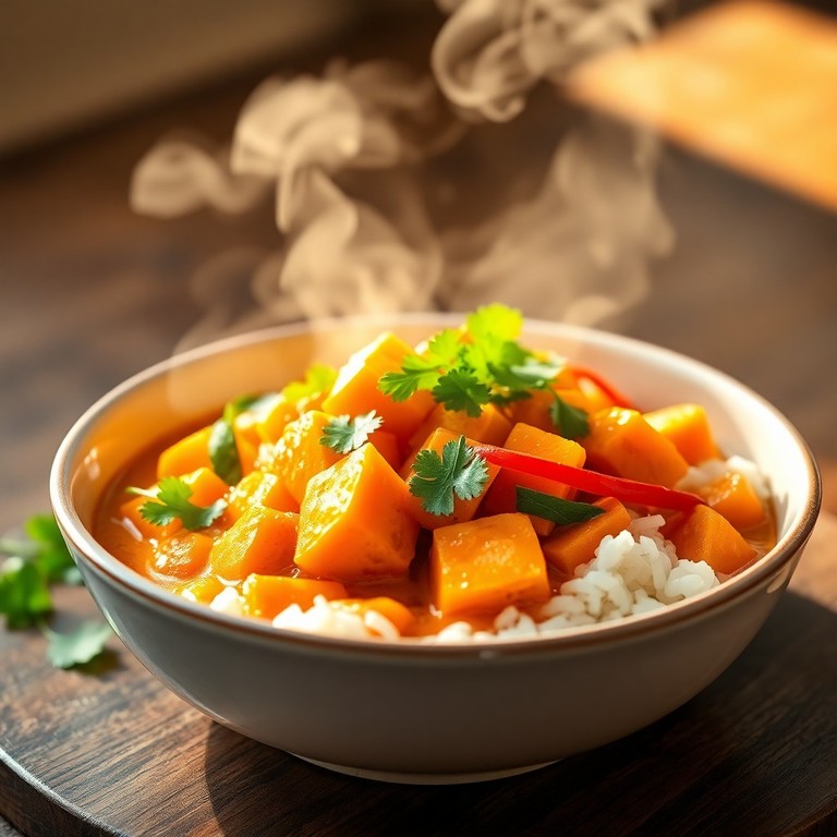 Curry Thaï de Patates Douces et Légumes d'Été