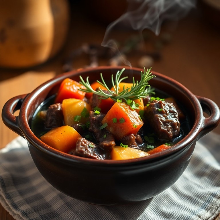 Ensopado Rústico de Vaca com Raízes