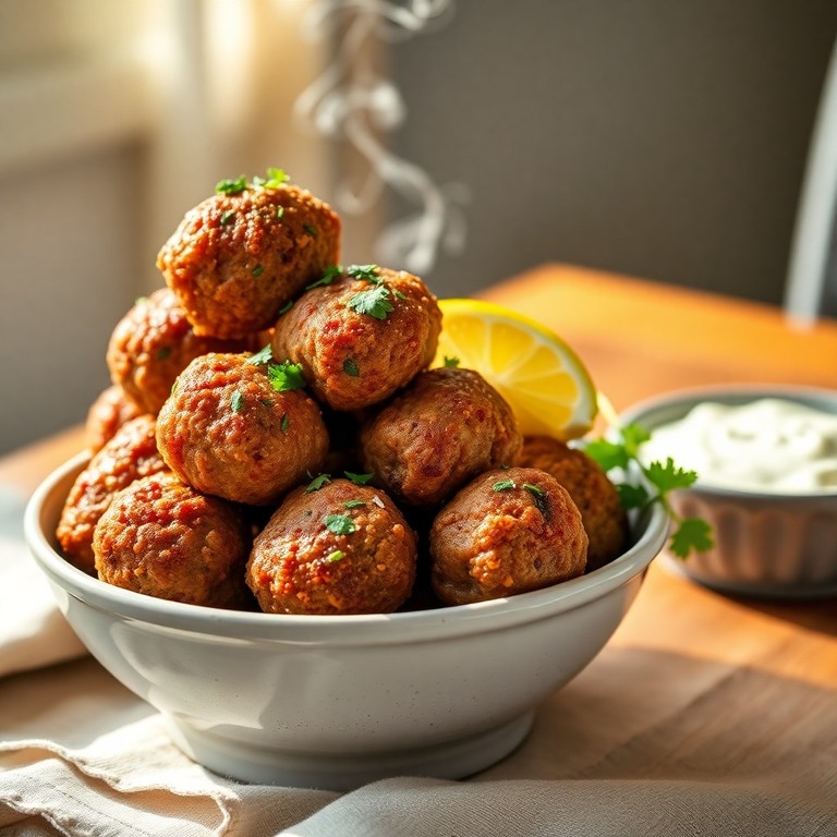 Mediterranean-Inspired Air Fryer Beef Meatballs