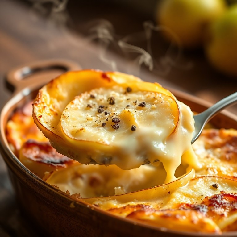 Gratin Dauphinois aux Pommes de Terre et Pommes
