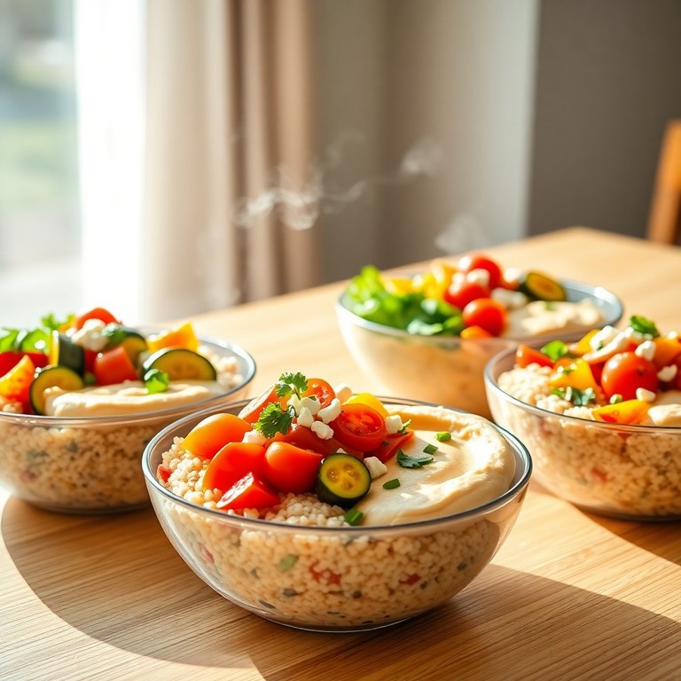 15-Minute Mediterranean Veggie & Hummus Bowls