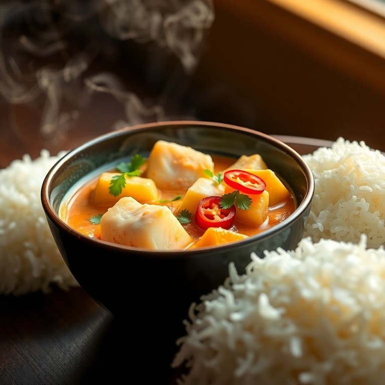 Curry Thaïlandais de Cabillaud et Céleri-Rave au Lait de Coco