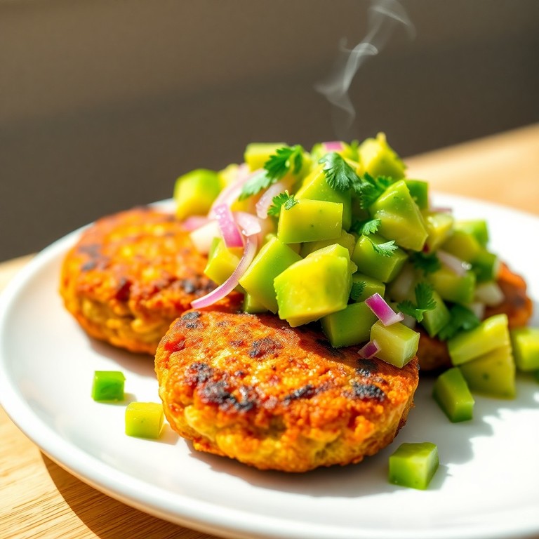 Krispiga Kikärtsbiffar med Fräsch Avokadosalsa
