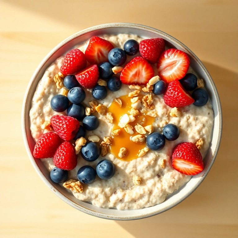 Snelle Havermoutpap met Verse Bessen en Knapperige Noten