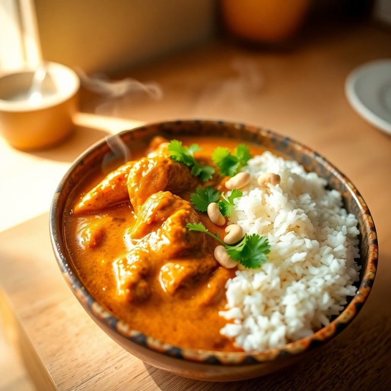 Zuid-Afrikaanse Kipcurry met Pindasaus en Rijst