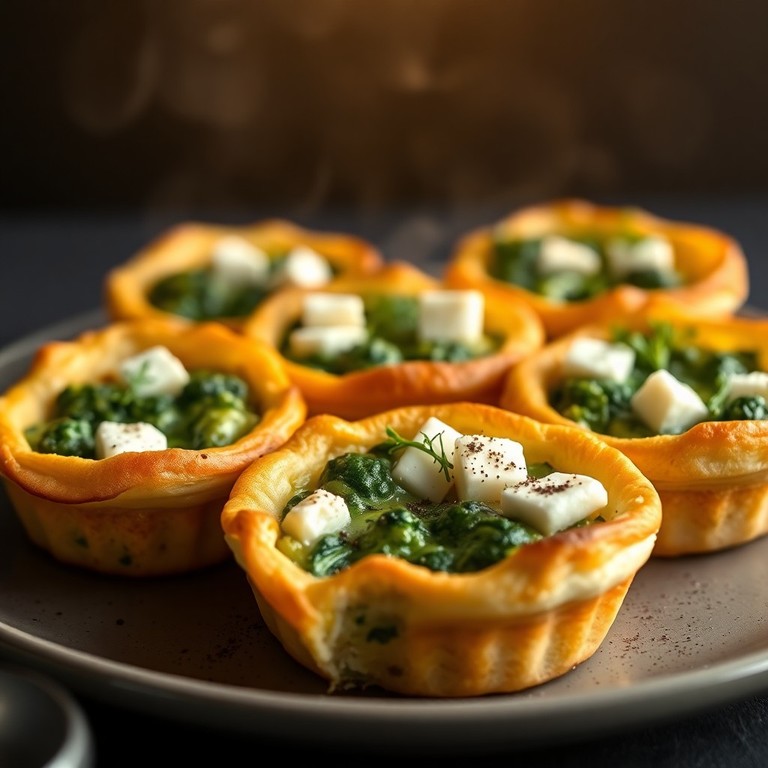 Mini-Quiches mit Spinat und Feta aus der Heißluftfritteuse