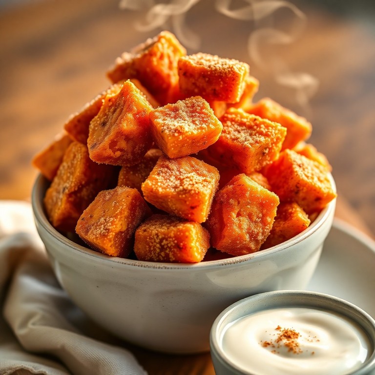 Cinnamon Sugar Air Fryer Sweet Potato Bites
