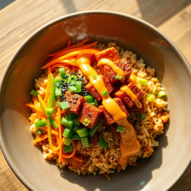 Korean-Inspired Crispy Tofu Burrito Bowl