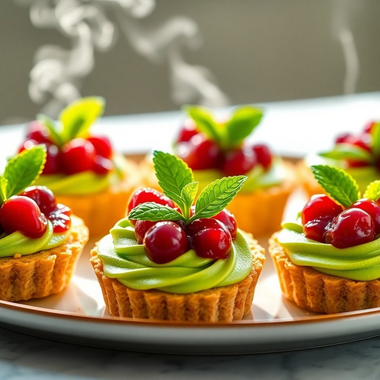 Tartelettes Croustillantes Pistache-Menthe et Fruits Rouges