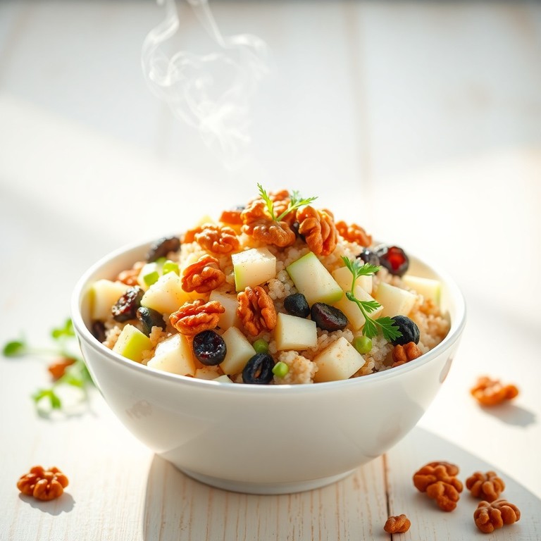 Waldorf-Quinoa-Salat mit gerösteten Walnüssen