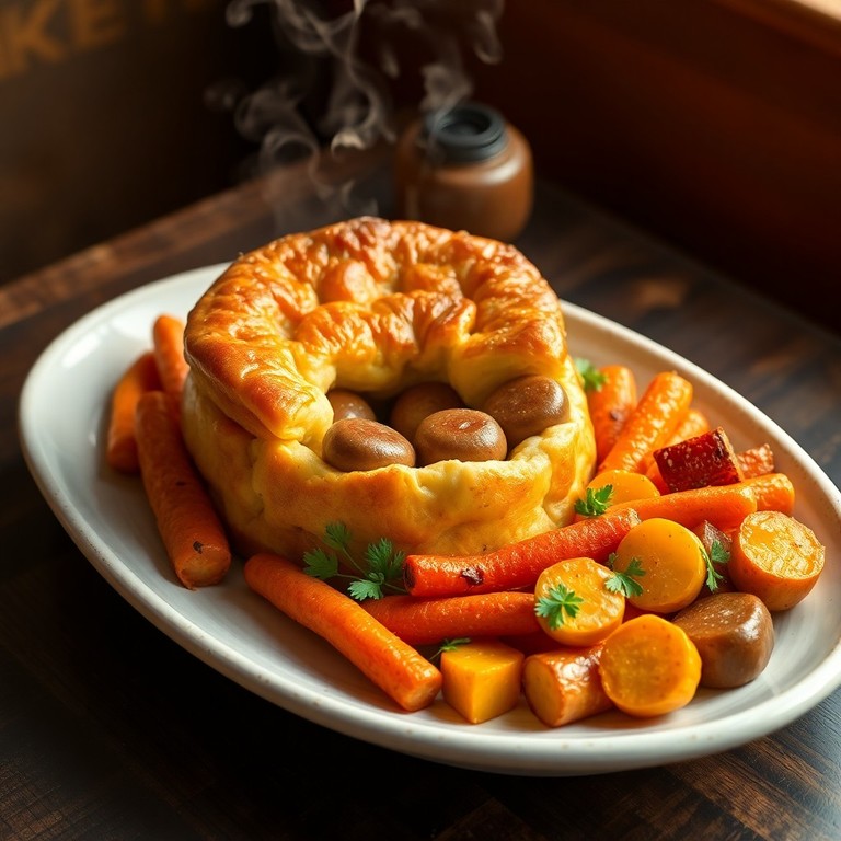 Herbed Toad in the Hole with Roasted Root Vegetables