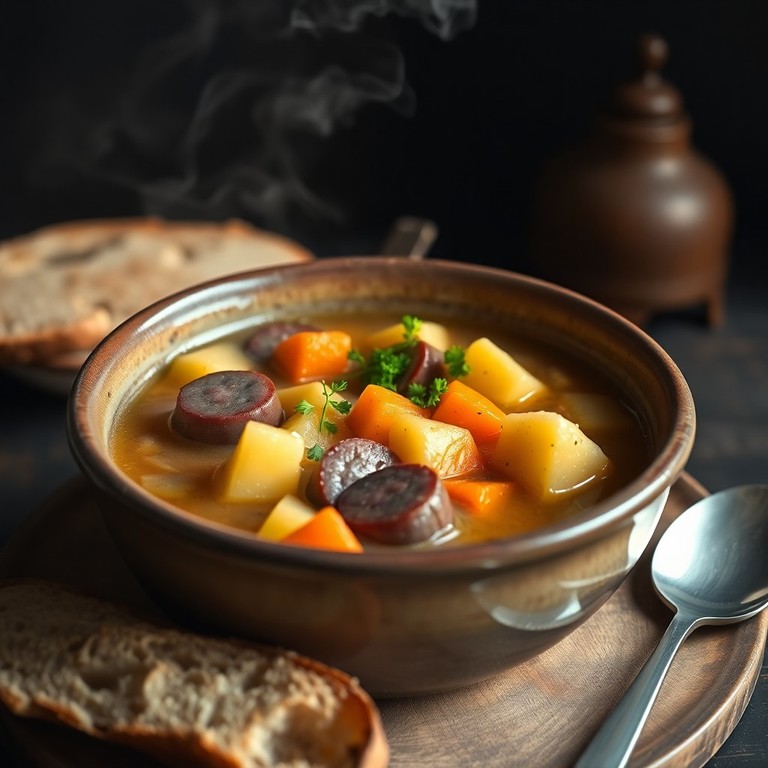 Hearty Westphalian Potato and Sausage Stew