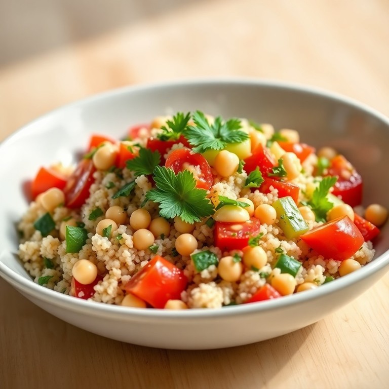Ensalada Mediterránea de Quinoa y Garbanzos (Dieta para Bajar Peso)