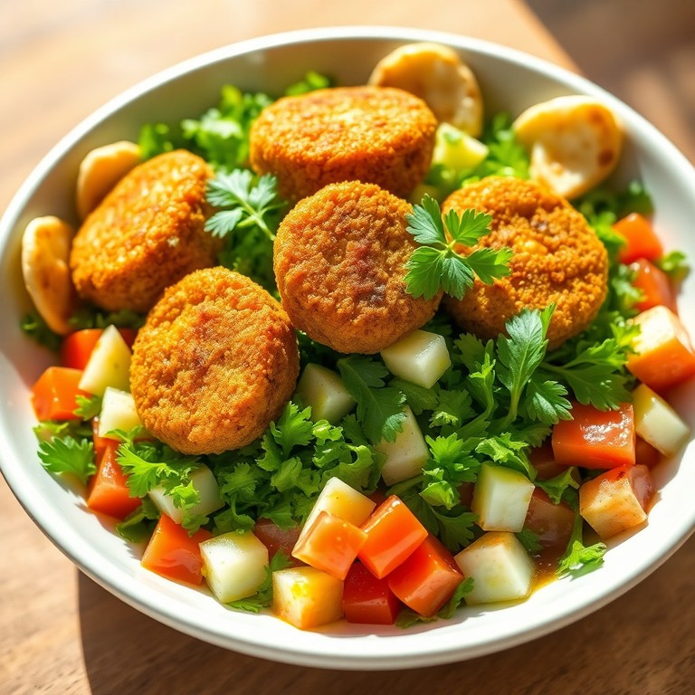 Salade Libanaise Fraîcheur avec Falafels Épicés