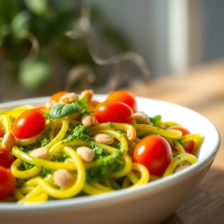 Fusilli Sautés au Pesto et Tomates Cerises Express