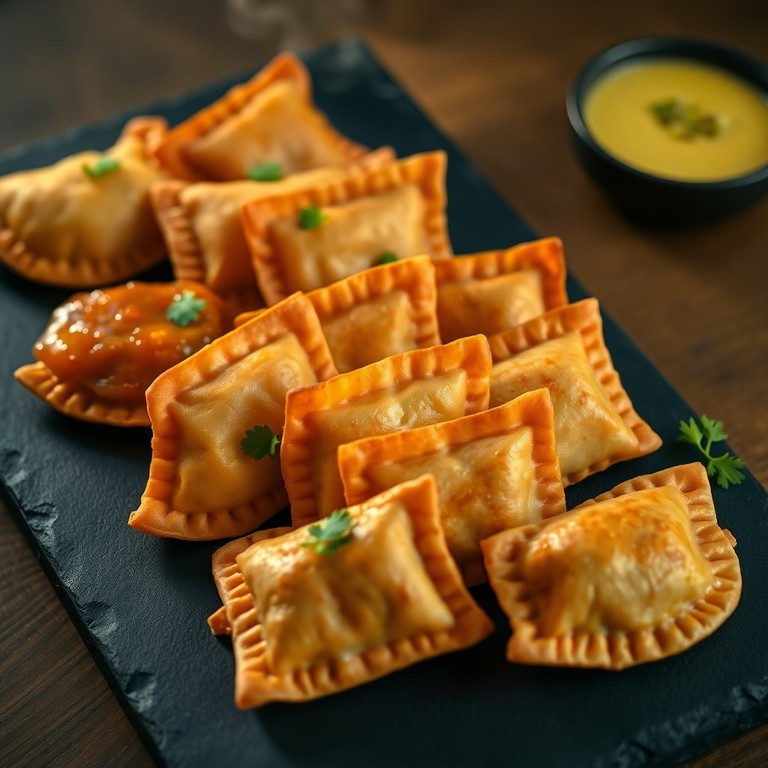 Mini Empanadillas de Morcilla con Cebolla Caramelizada y Chutney de Piña (Masa Casera)