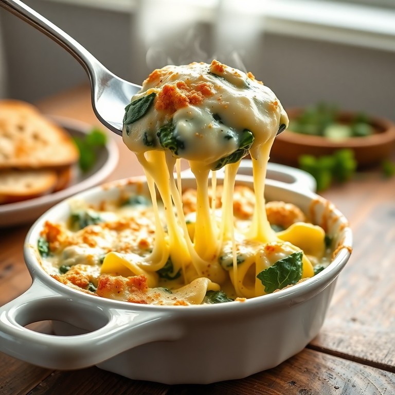 Creamy Spinach Tortellini Bake