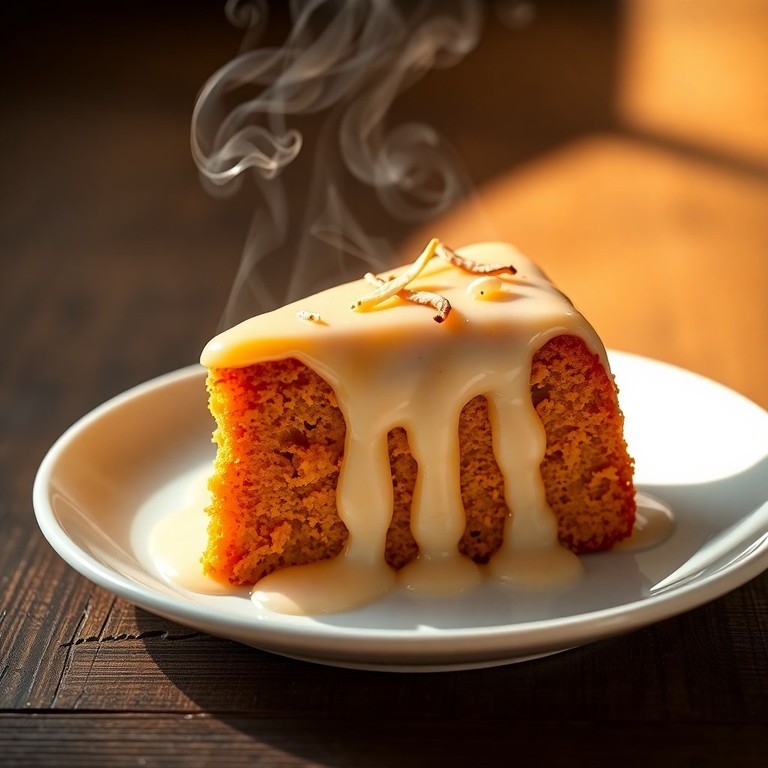 Bolo de Batata Doce Cremoso com Calda de Leite Condensado