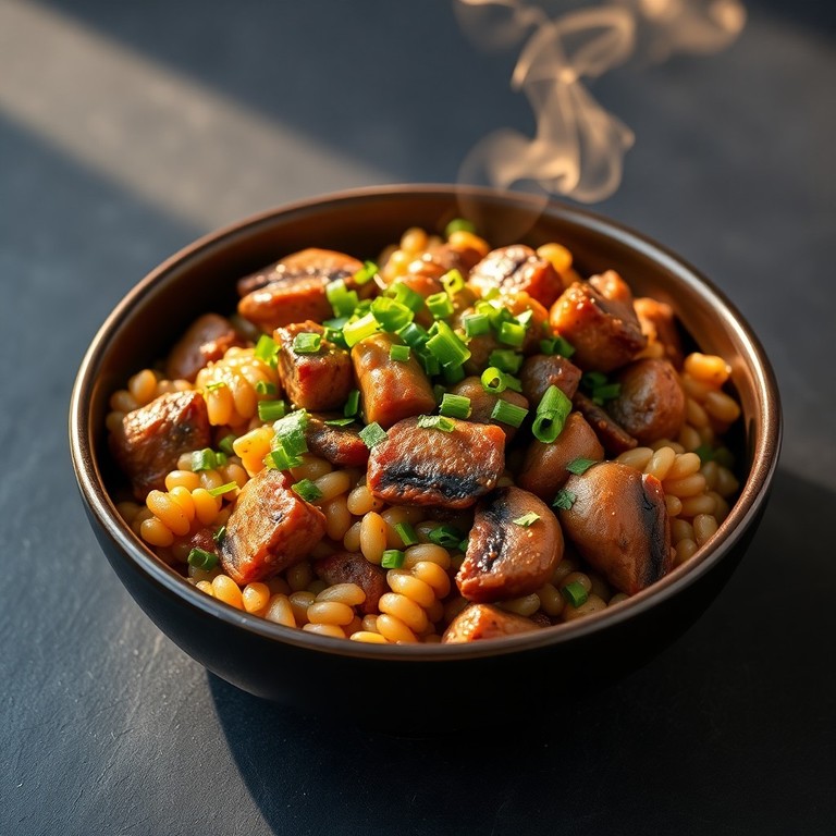 Fricassée de Champignons et Blé aux Herbes Fraîches