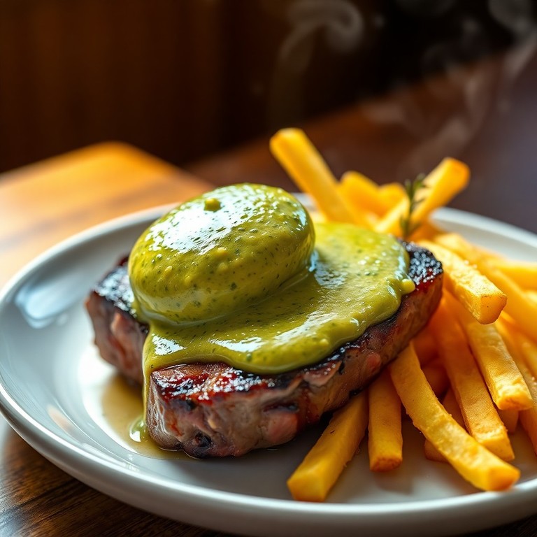 Classic Steak Frites with Melting Garlic-Herb Butter