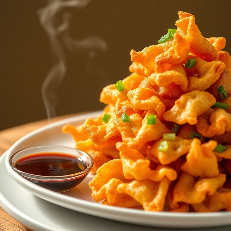 Wontons Fritos Crujientes de Cerdo y Camarón