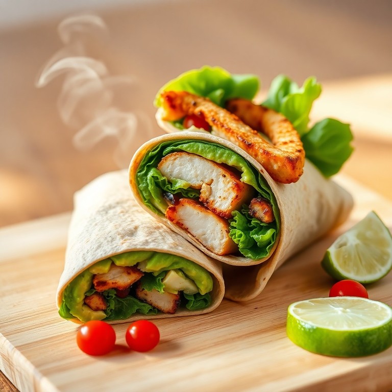 Wrap Rápido de Frango Grelhado com Abacate