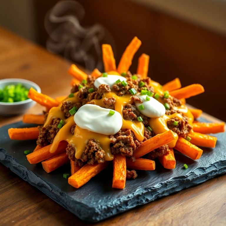 Air Fryer Loaded Sweet Potato Fries