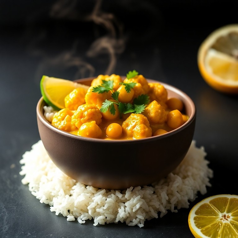 Cauliflower and Chickpea Curry Bowls